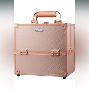 Rose Gold Makeup Suitcase